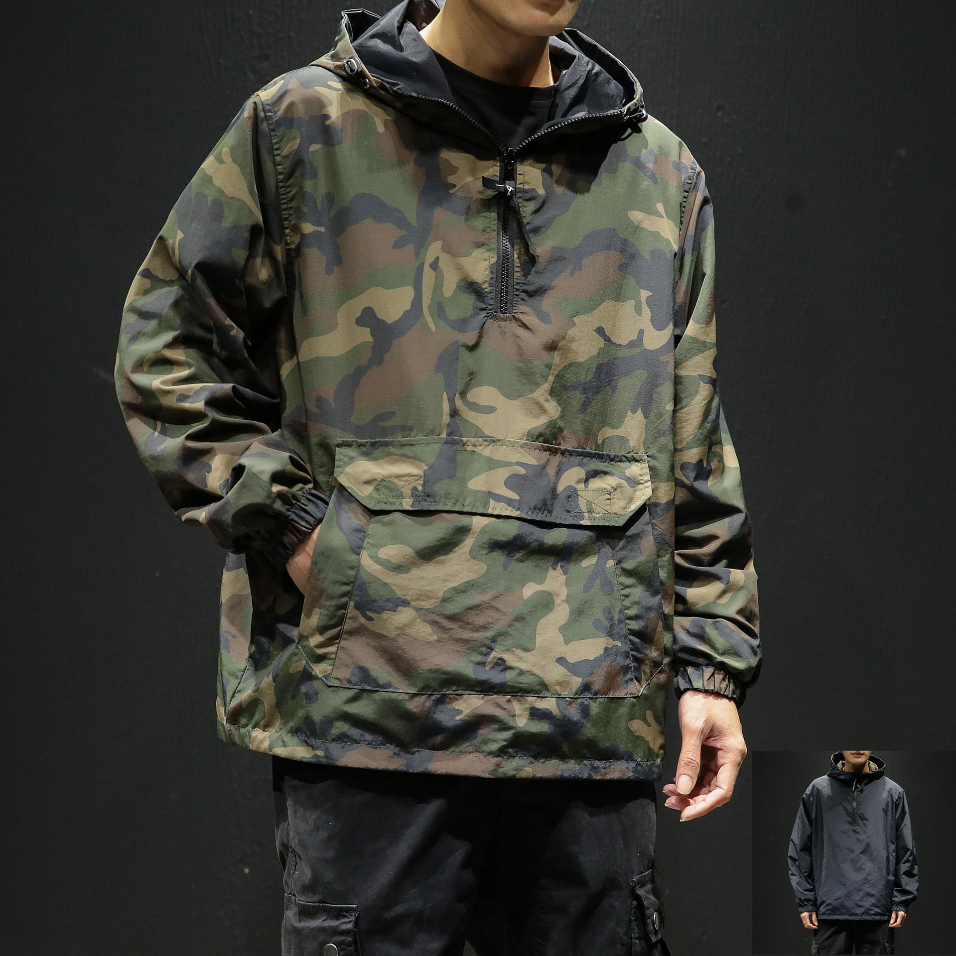 Reversible Camouflage Hooded Jacket: Style Meets Functionality
